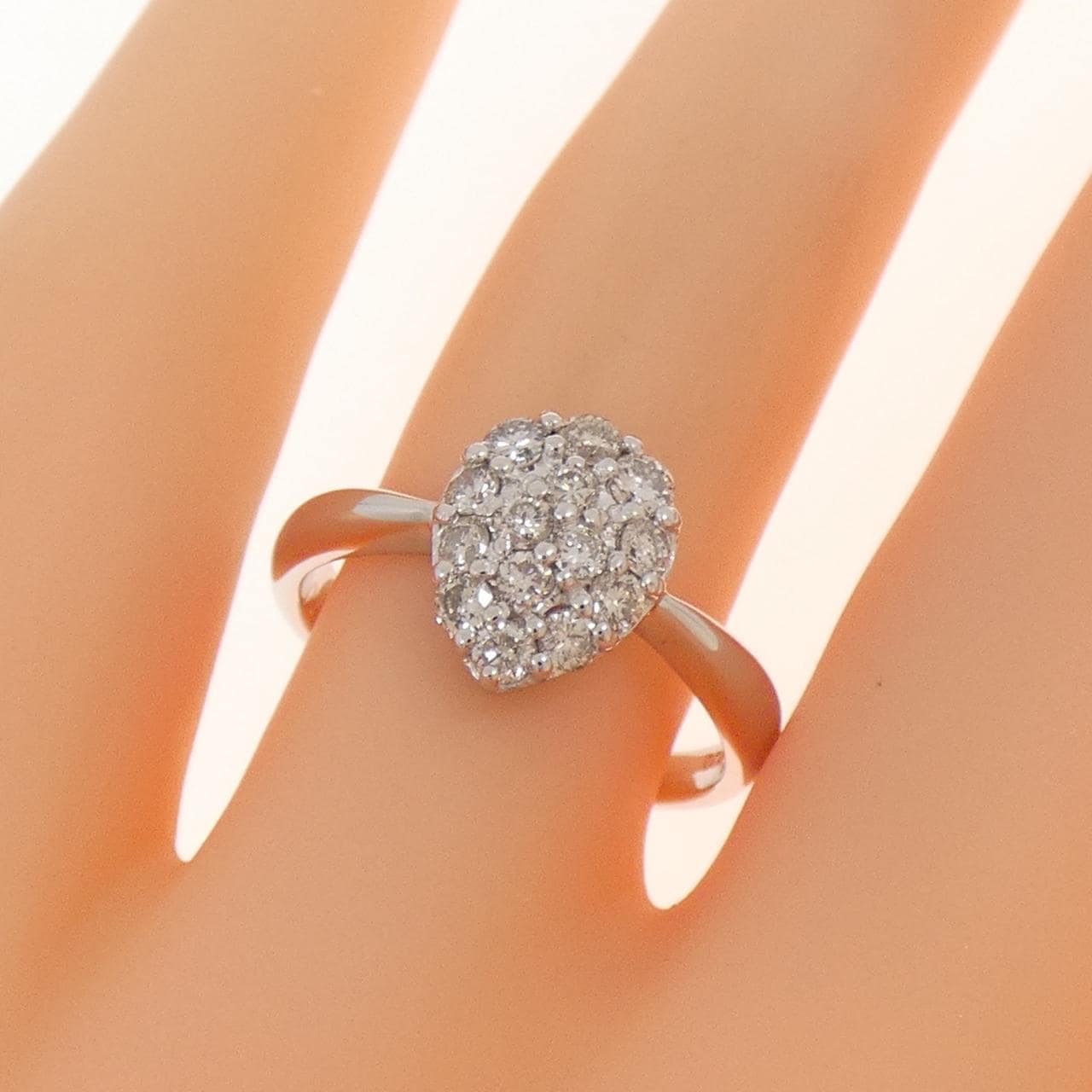 PT900 パヴェ ダイヤモンド リング 0.50CT