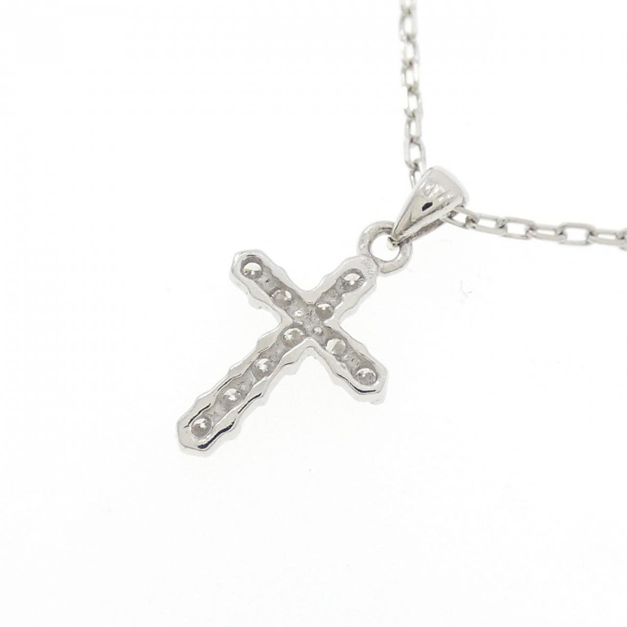 PT900/PT850 クロス ダイヤモンド ネックレス 0.1CT