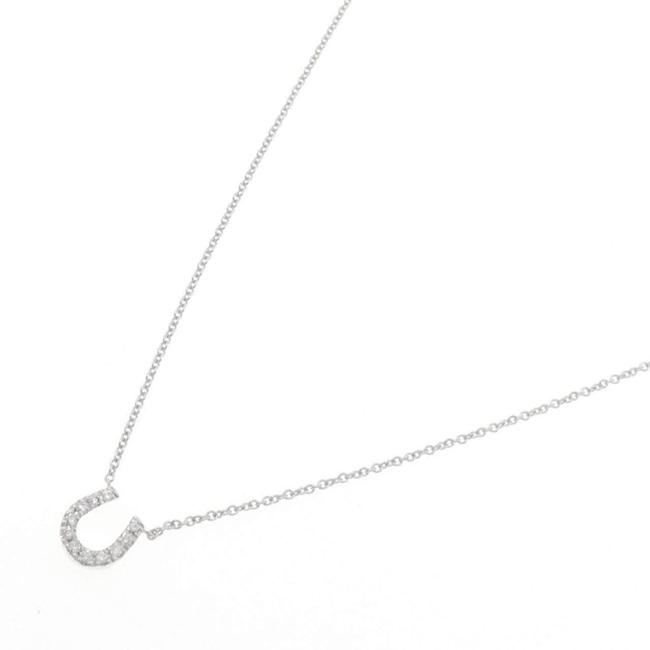 14KTWG ホースシュー ダイヤモンド ネックレス