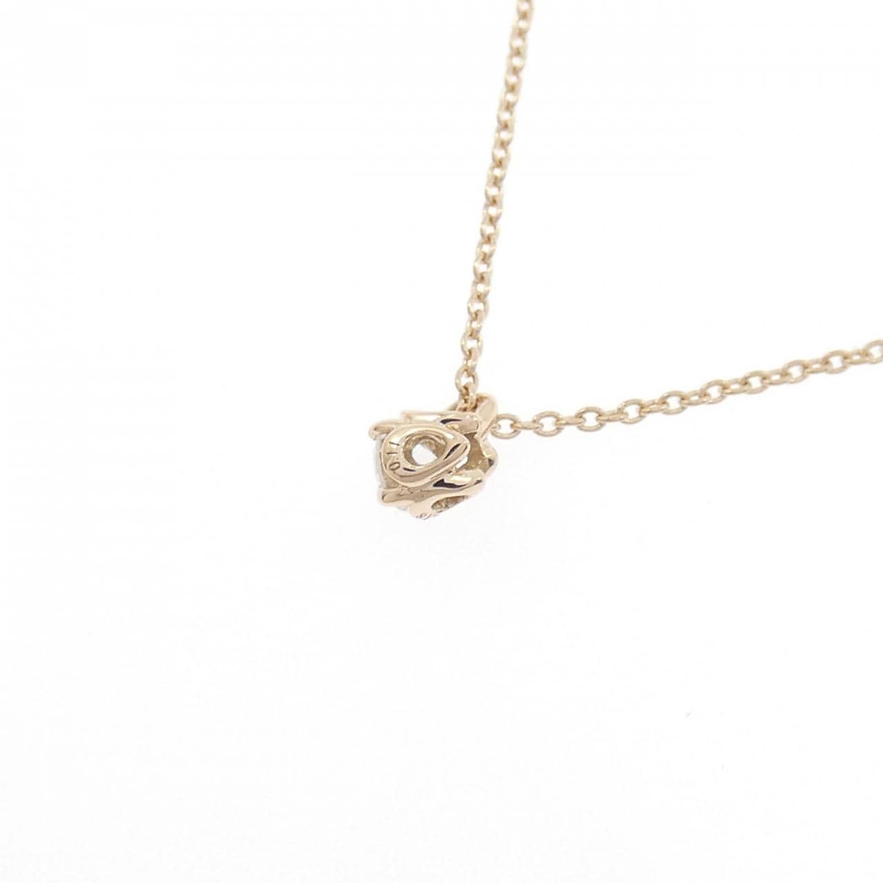 K18PG ソリティア ダイヤモンド ネックレス 0.11CT