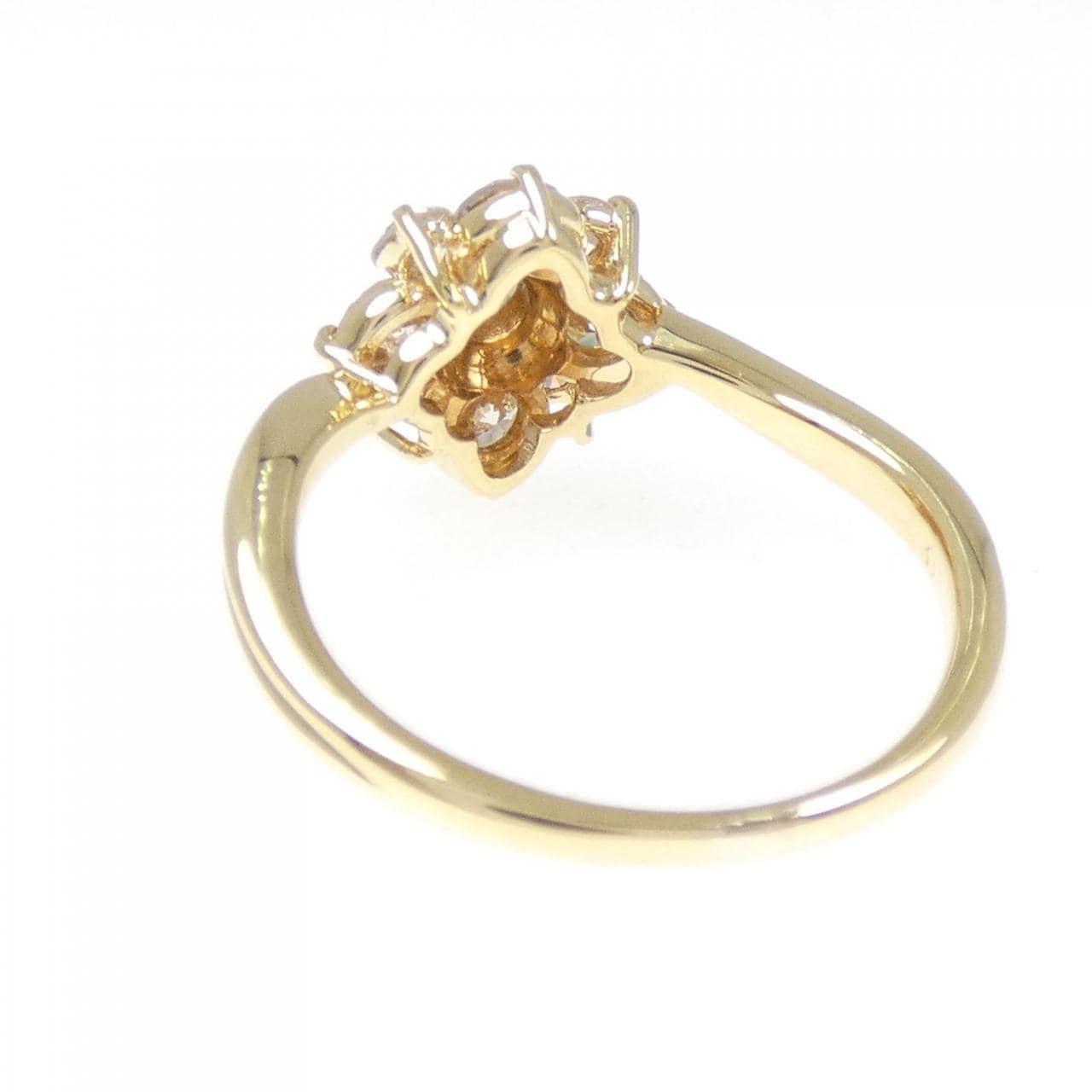 K18YG フラワー ダイヤモンド リング 1.01CT