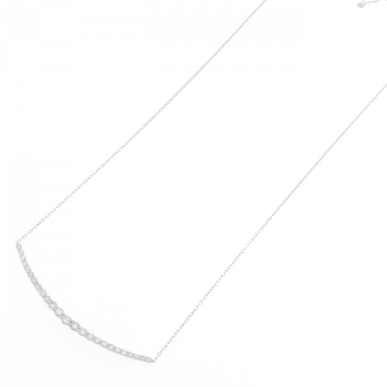 K18WG ダイヤモンド ネックレス 1.00CT