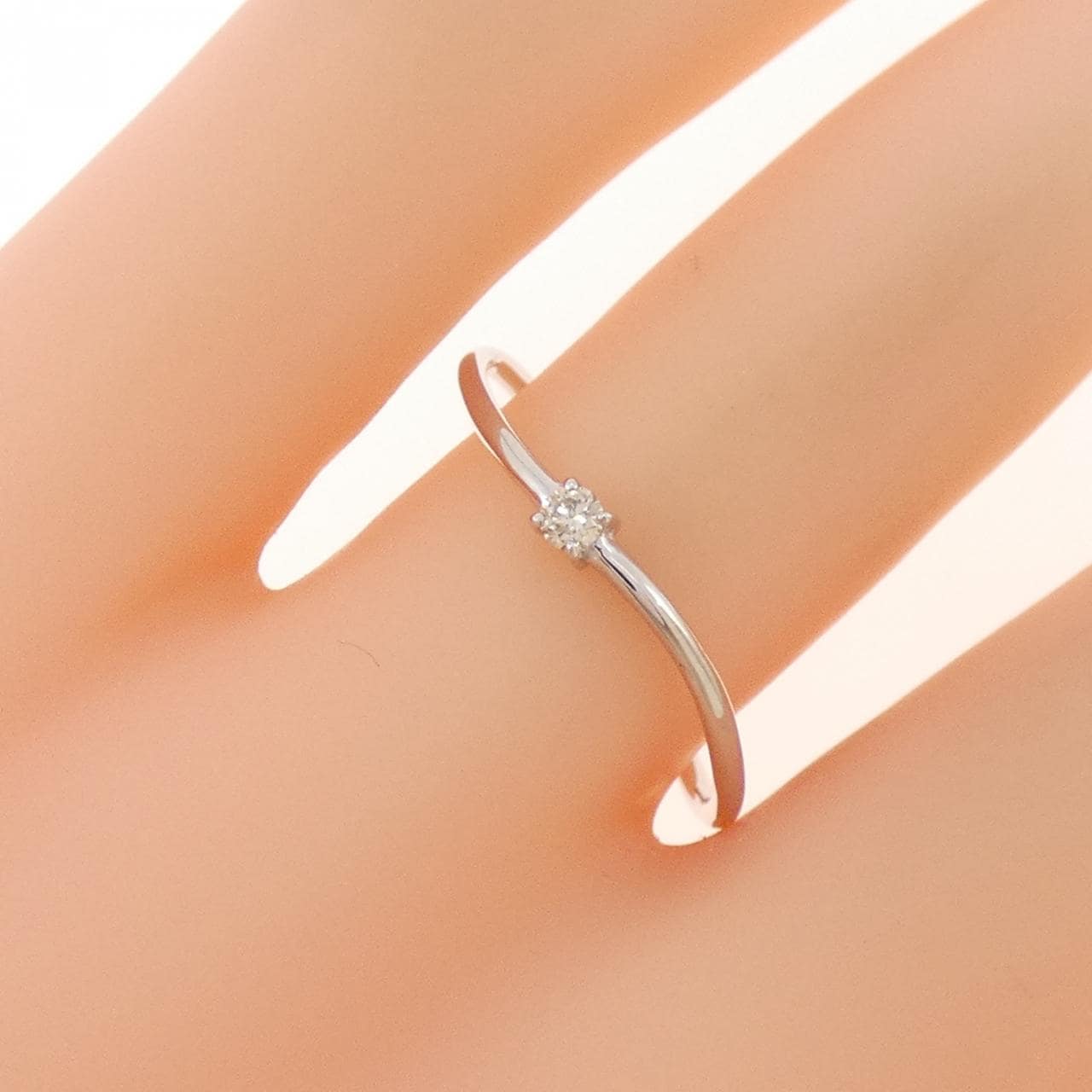 K18WG ダイヤモンド リング 0.06CT