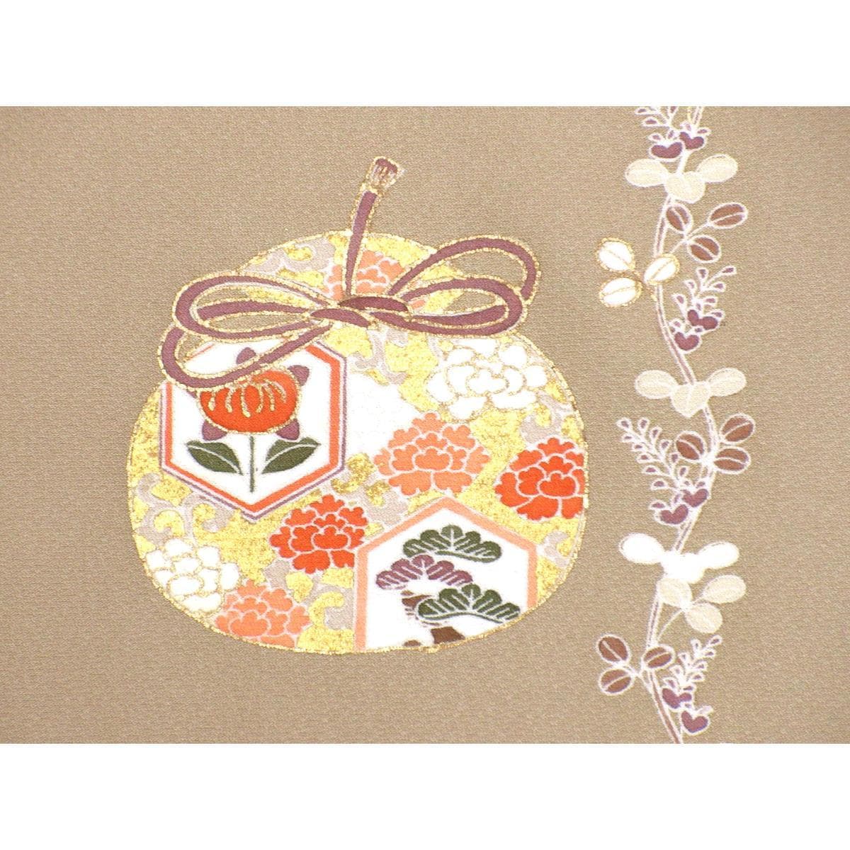 【未使用品】訪問着　友禅金彩加工