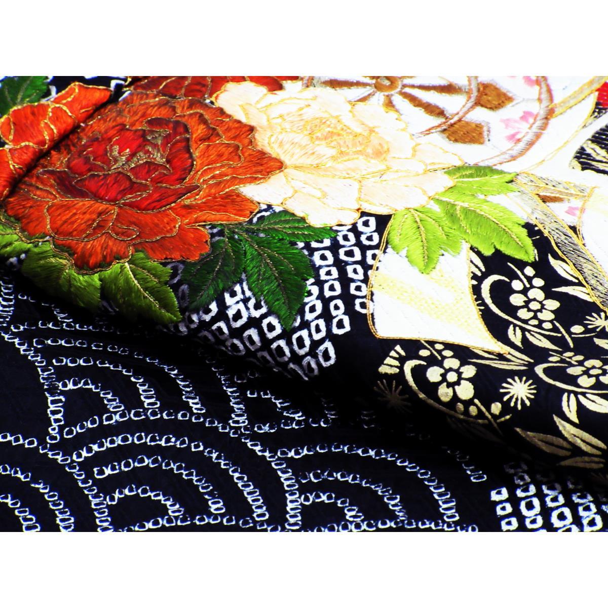 振袖刺繡絞花金彩友禪