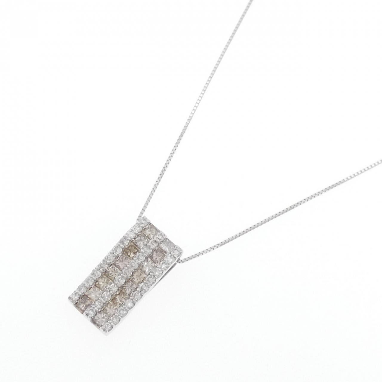 K18WG ダイヤモンド ネックレス 2.00CT