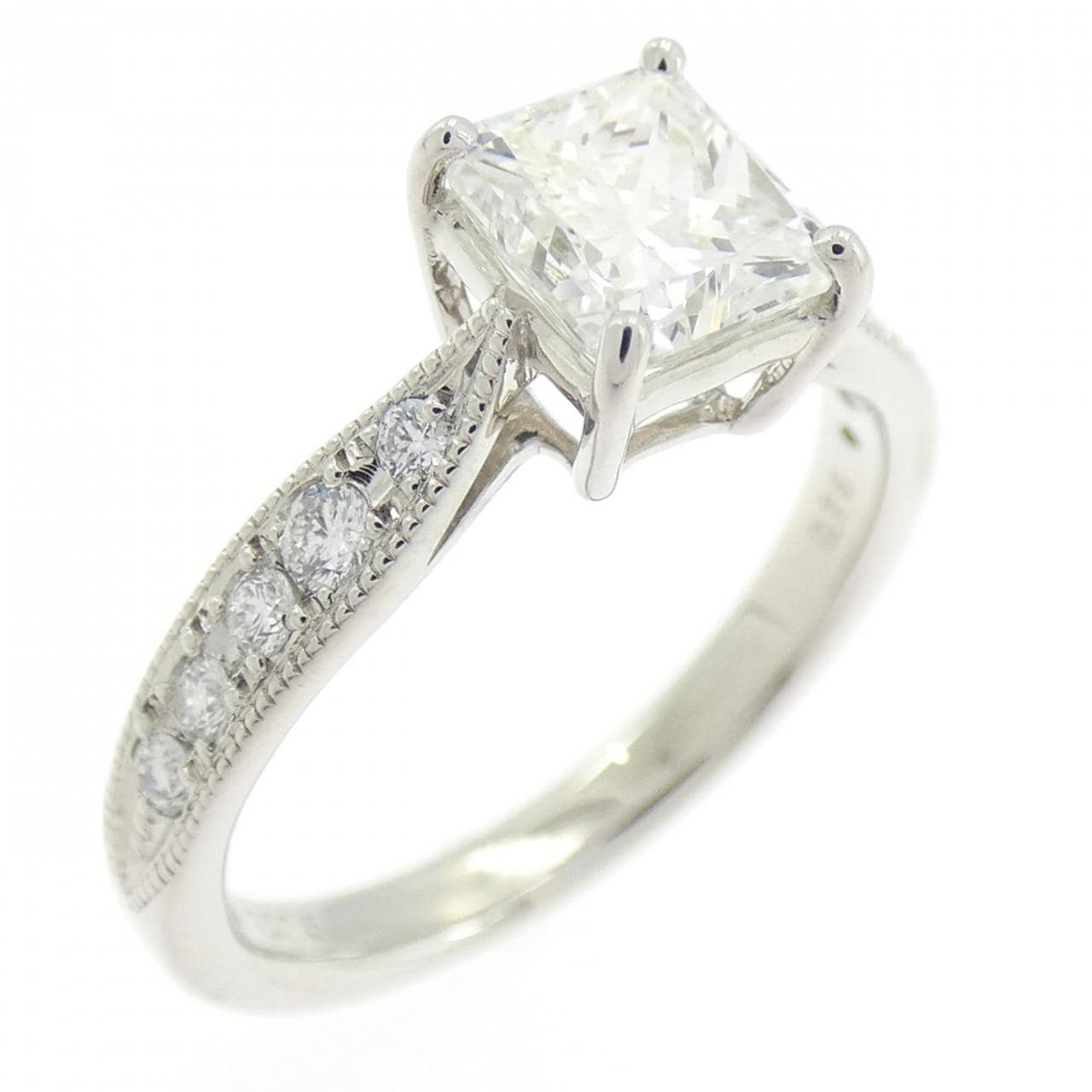 【リメイク】PT900 ダイヤモンド リング 1.015CT H SI1 ファンシーカット