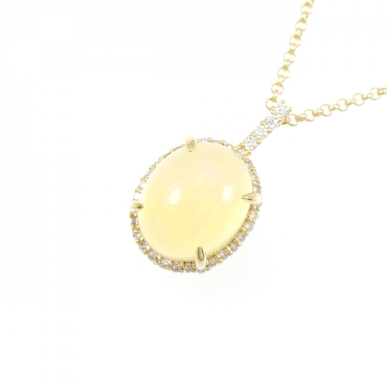 K18YG オパール ネックレス 3.30CT