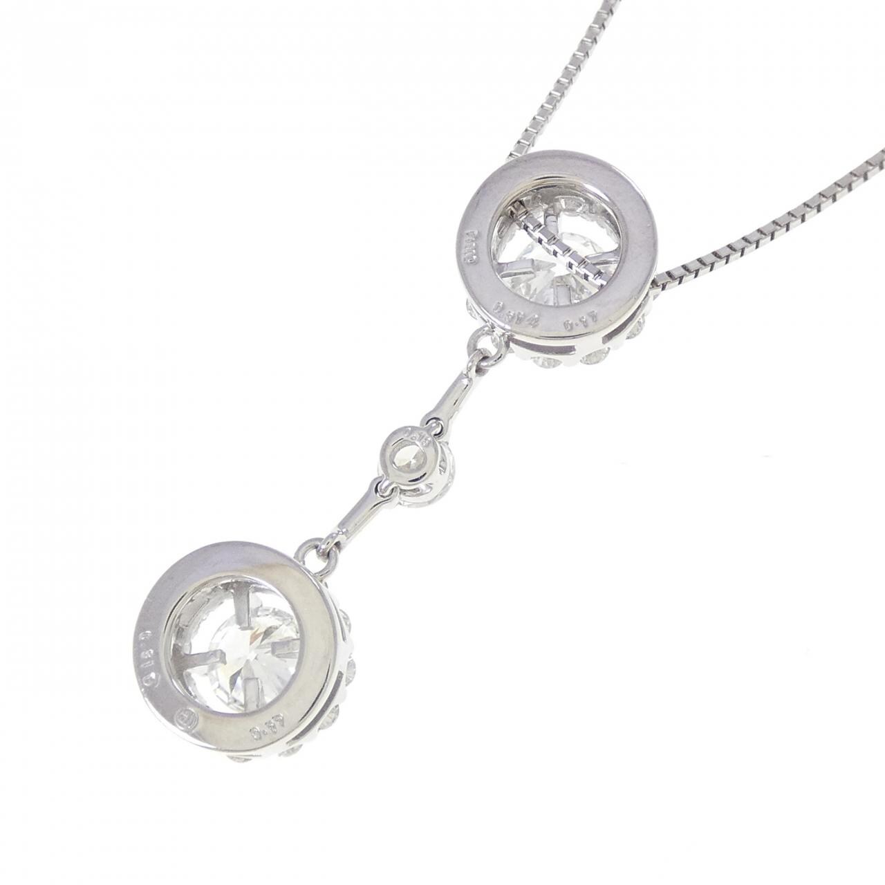 PT900/PT850 ダイヤモンド ネックレス 0.630CT E-F VVS2-VS1 3EX-EXT