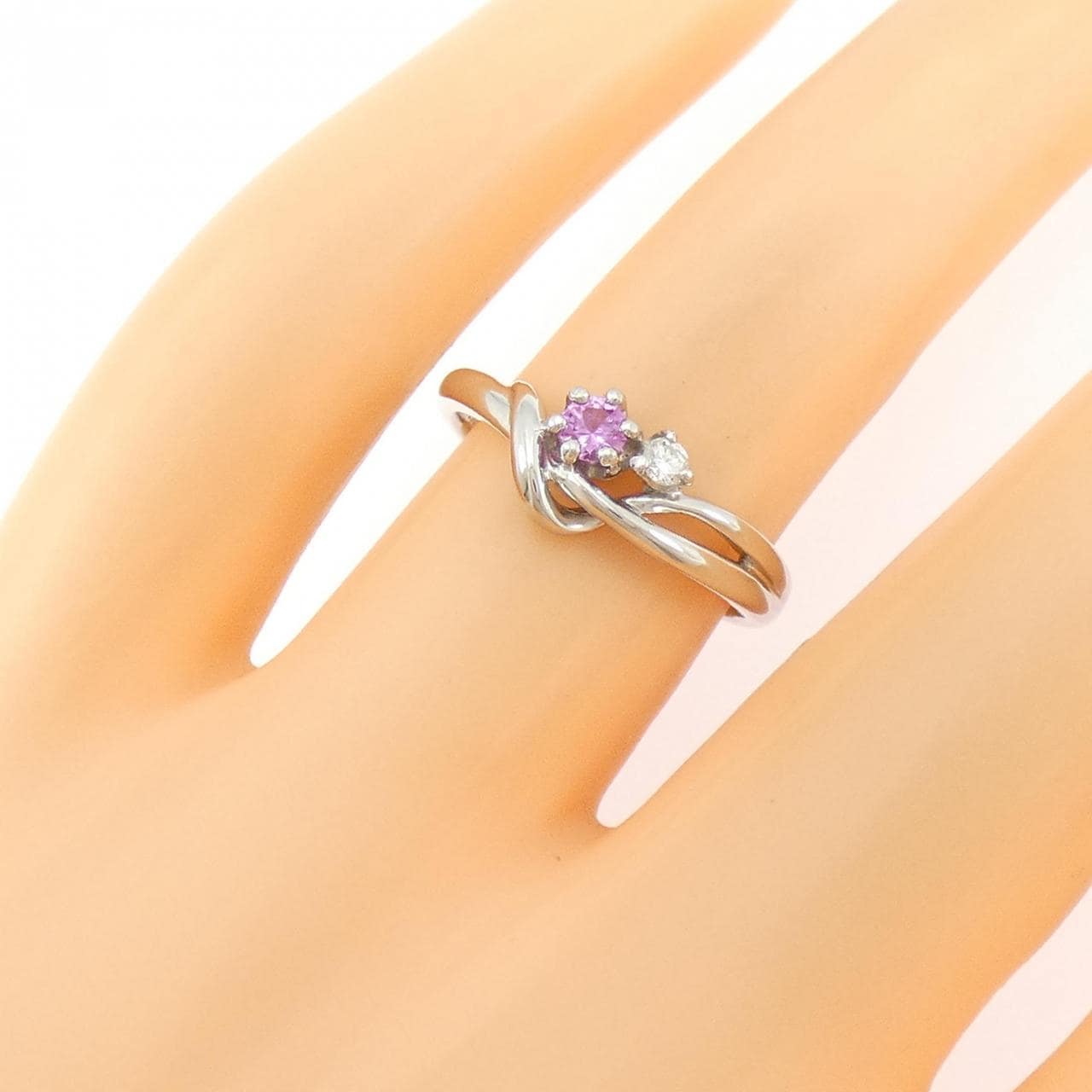 PT900 サファイヤ リング 0.09CT