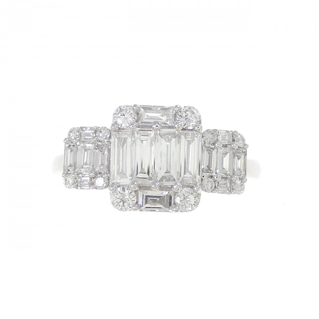 750WG ダイヤモンド リング 0.943CT