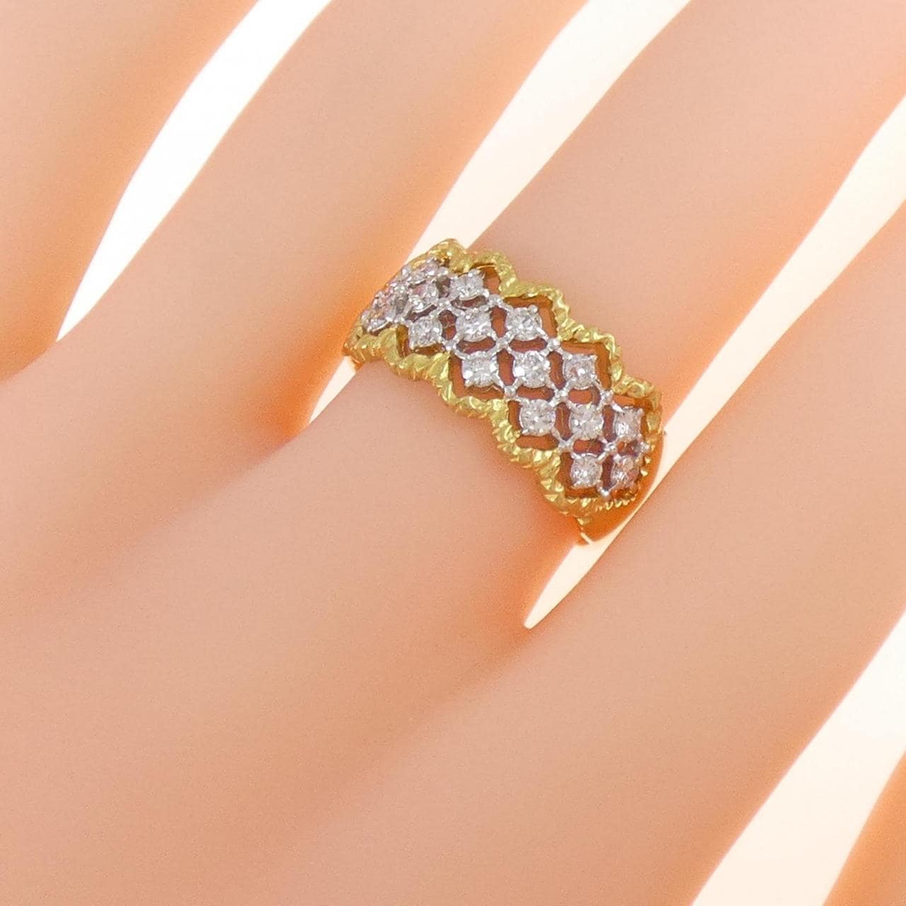 K18YG/K18WG ダイヤモンド リング 0.50CT