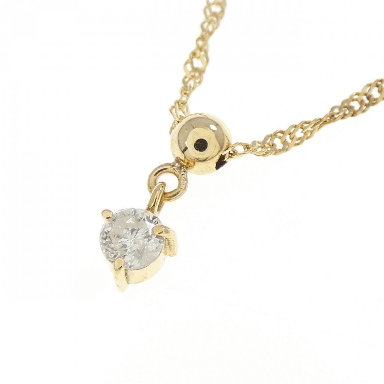 K18YG ダイヤモンド ネックレス 0.1CT