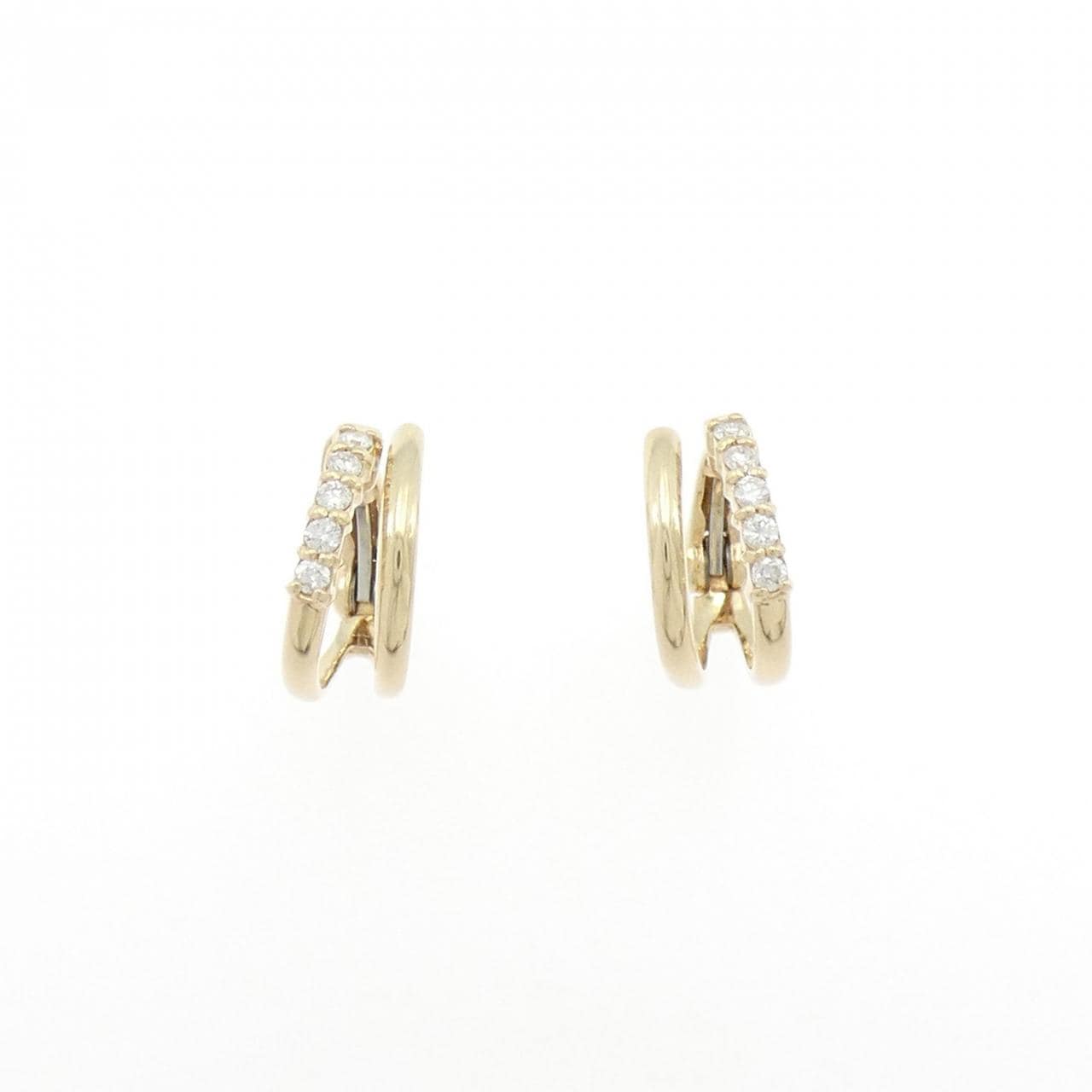 K10YG ダイヤモンド イヤリング 0.14CT