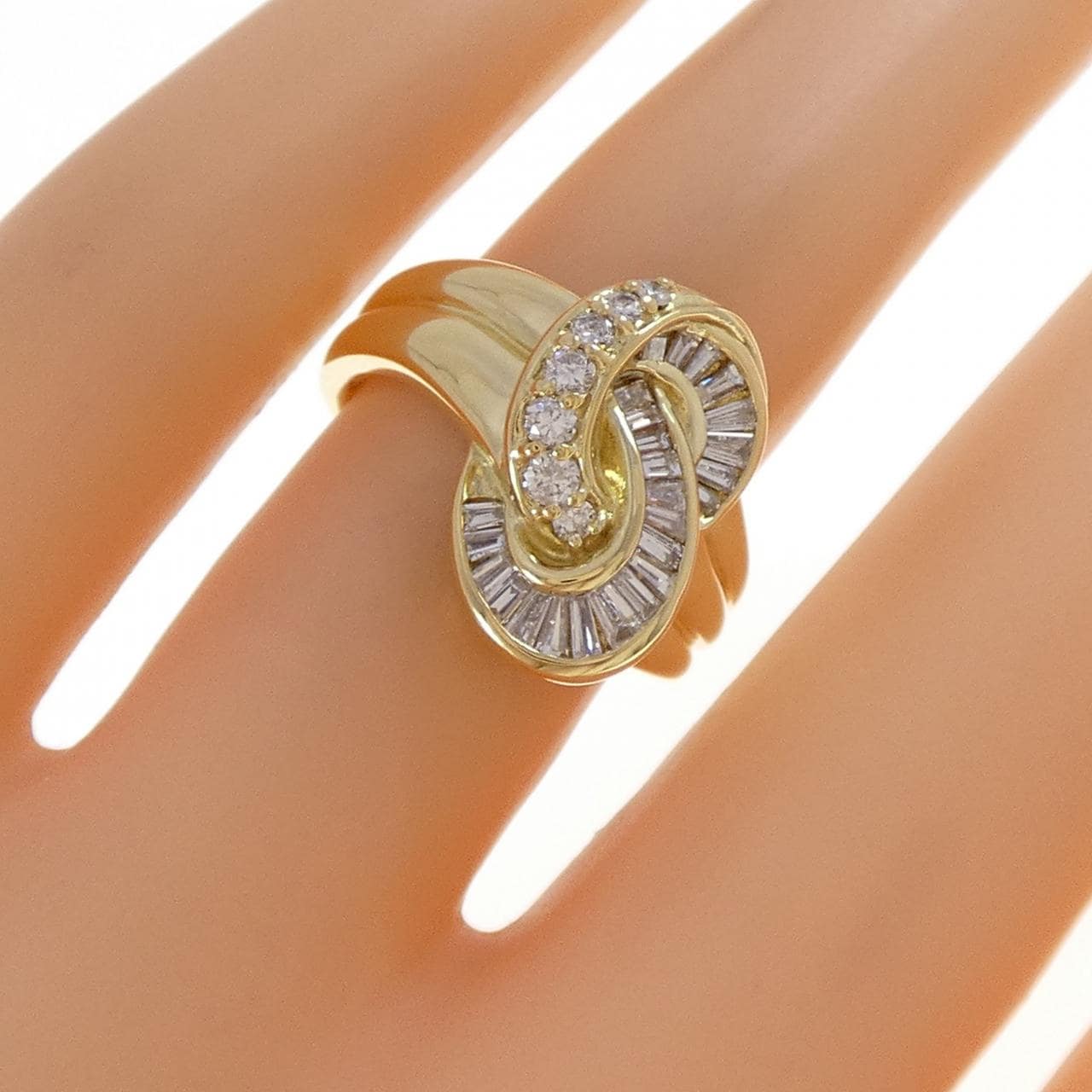 K18YG ダイヤモンド リング 0.55CT