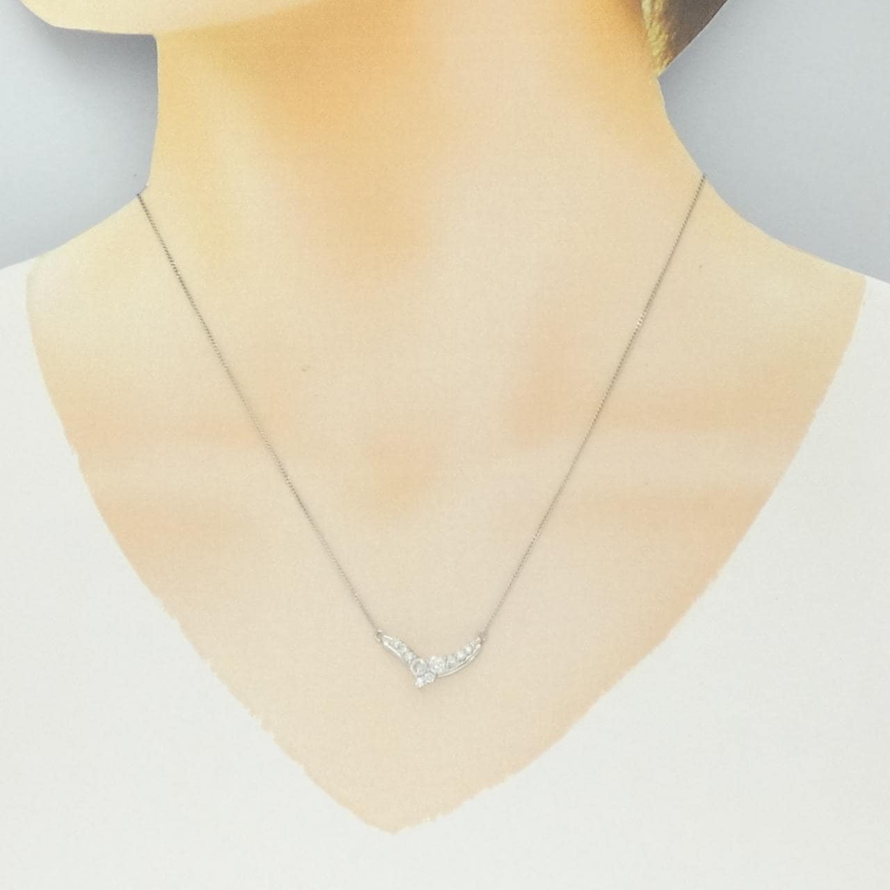 PT850 ダイヤモンド ネックレス 0.46CT