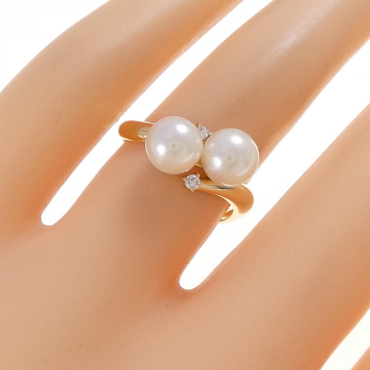 K18YG アコヤパール リング