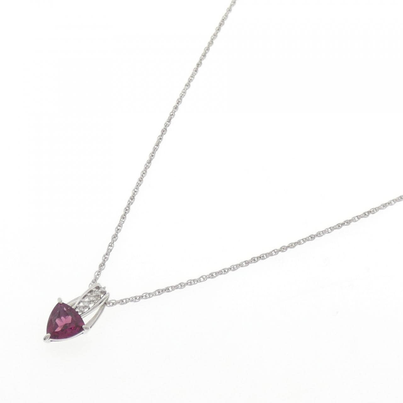 PT900/PT850 ガーネット ネックレス 1.79CT