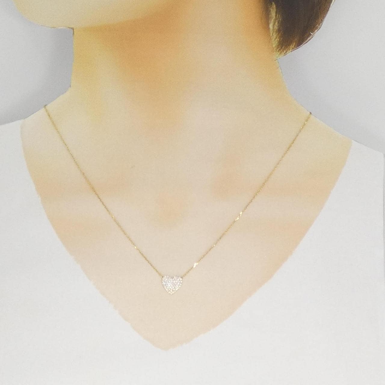 アーカー ハート パヴェ ミディ ネックレス 0.25CT