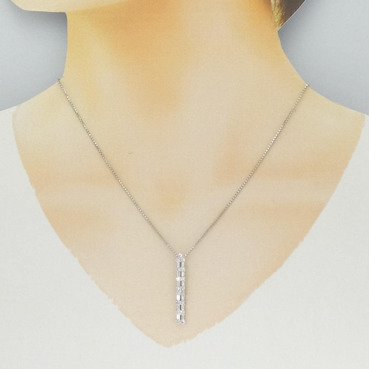 PT900/PT850 ピンクダイヤモンド ネックレス 0.64CT