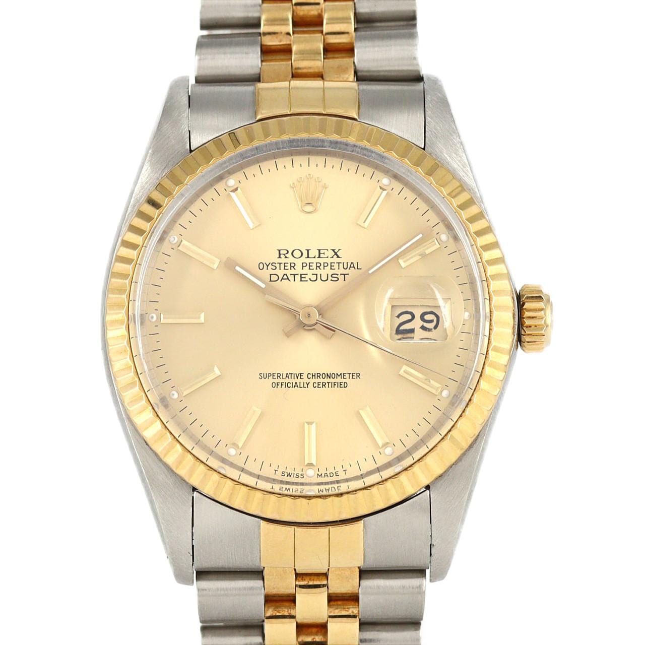 ロレックス デイトジャスト 16013 SSxYG 自動巻 R番