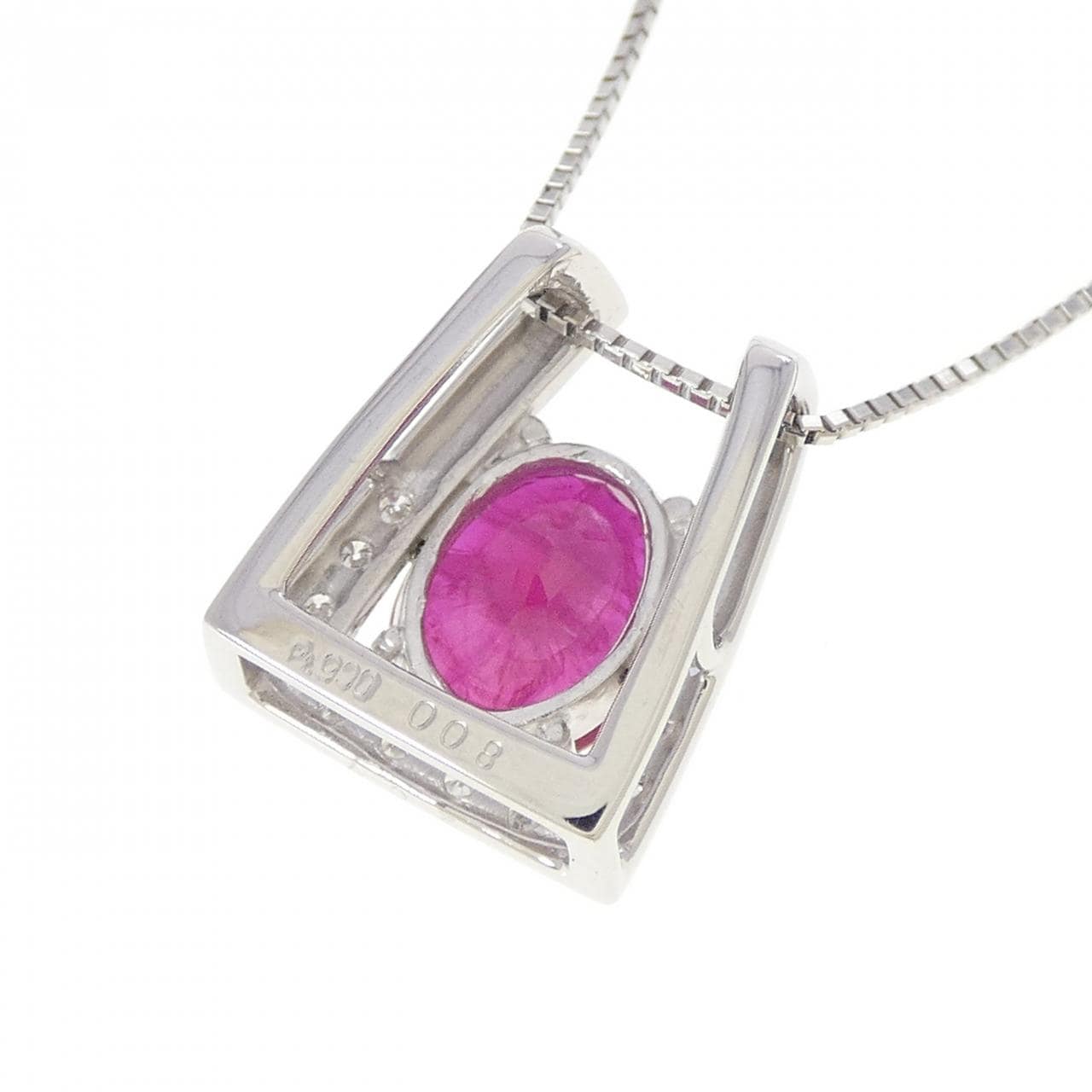 PT900/PT850 ルビー ネックレス 2.07CT