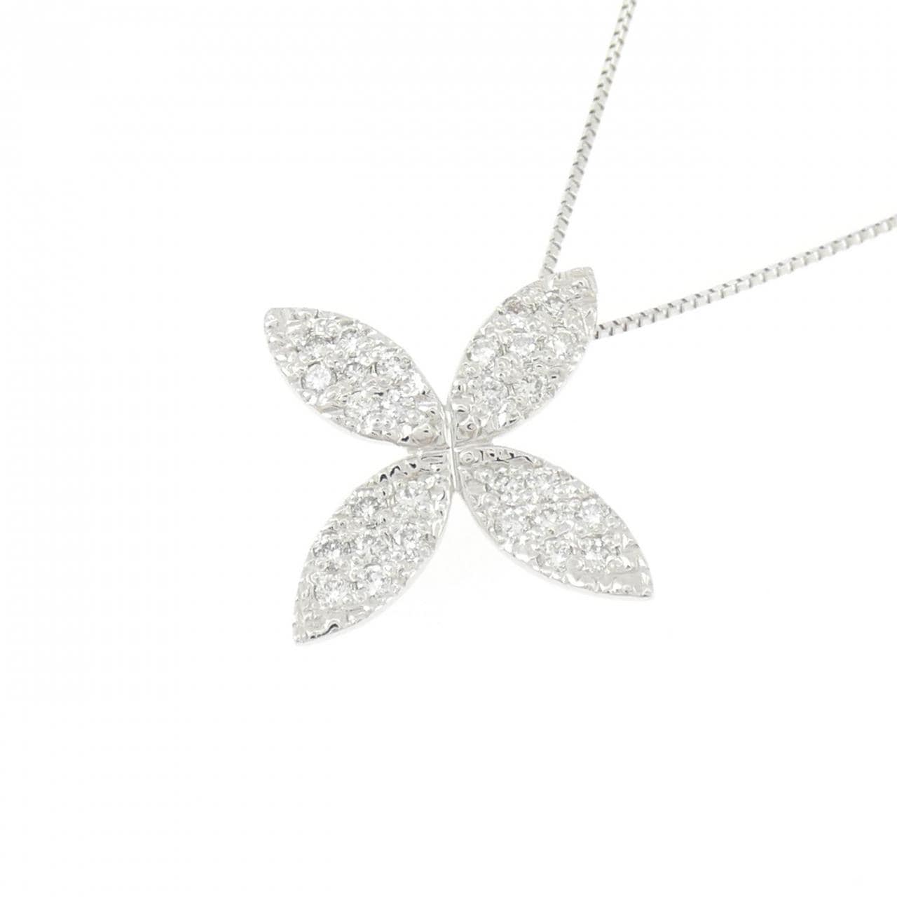 K18WG ダイヤモンド ネックレス 0.27CT