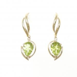 K10YG ペリドット ピアス