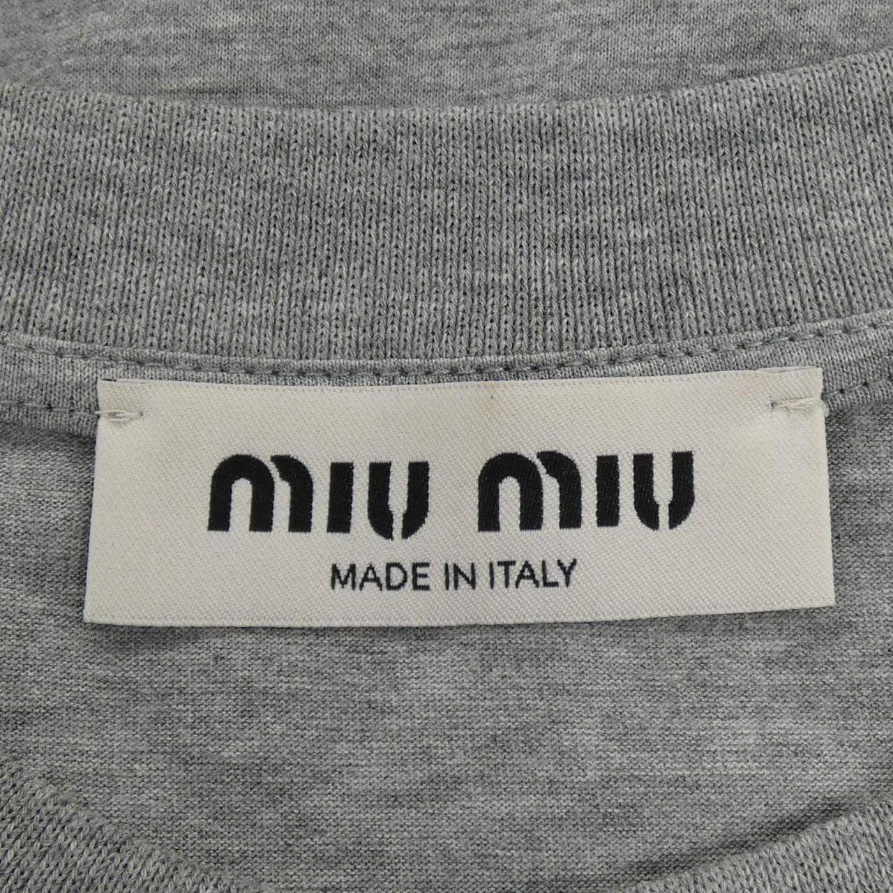 ミュウミュウ MIU MIU MIU MIU ロゴ MJL862 S232 1YXT Tシャツ