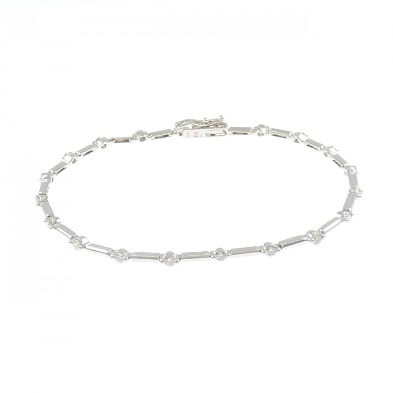 K18WG ダイヤモンド ブレスレット 0.75CT