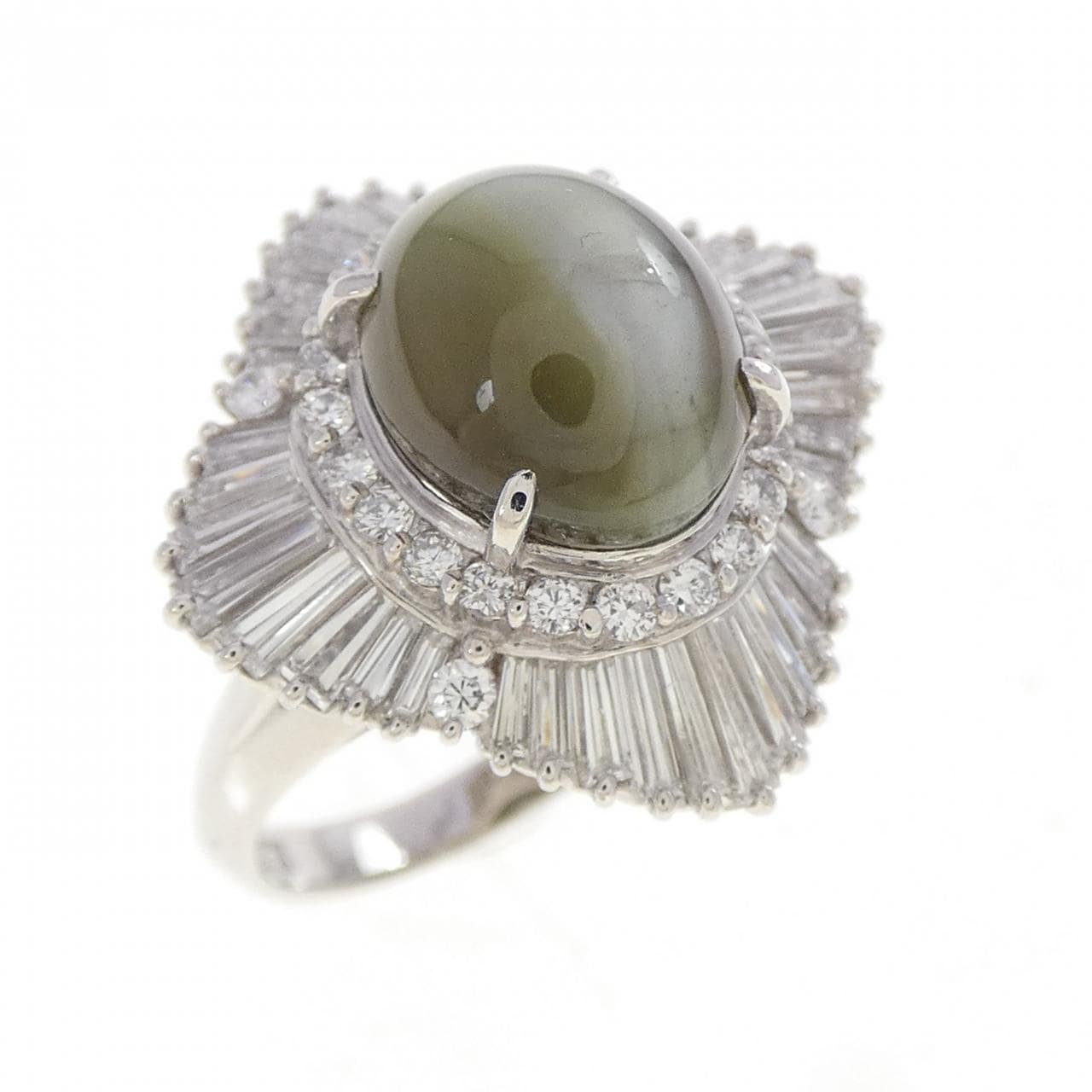 PT900 クリソベリルキャッツアイ リング 7.13CT