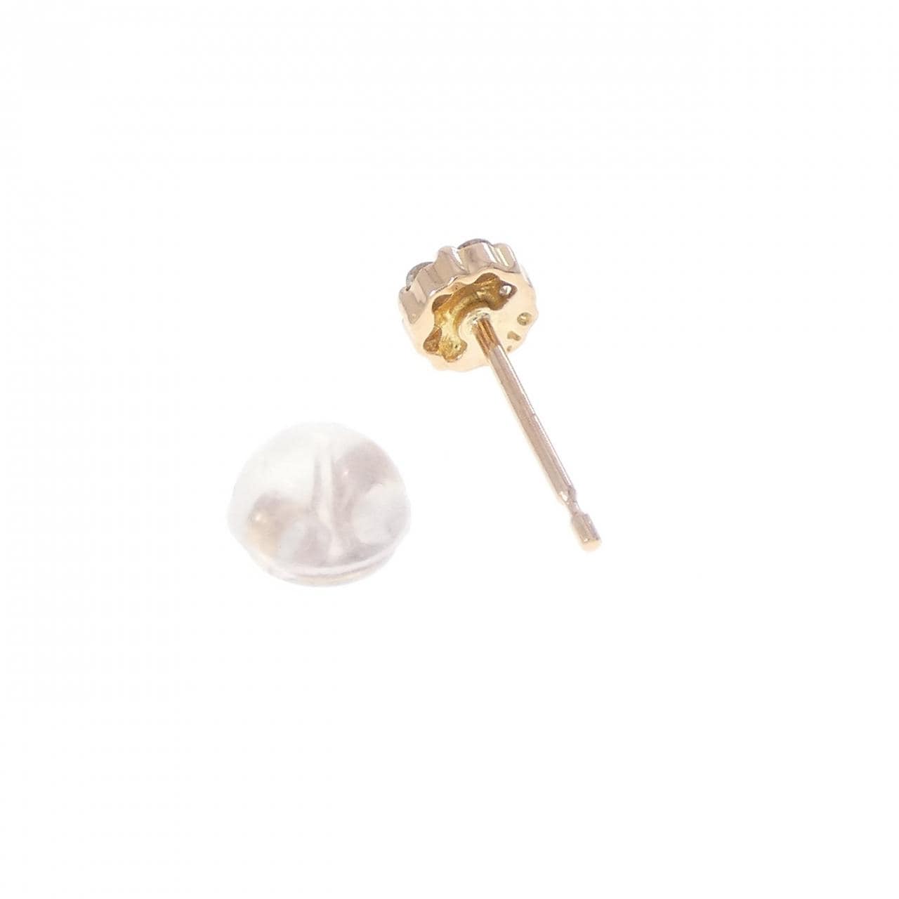 K18PG ダイヤモンド ピアス 0.10CT 片耳