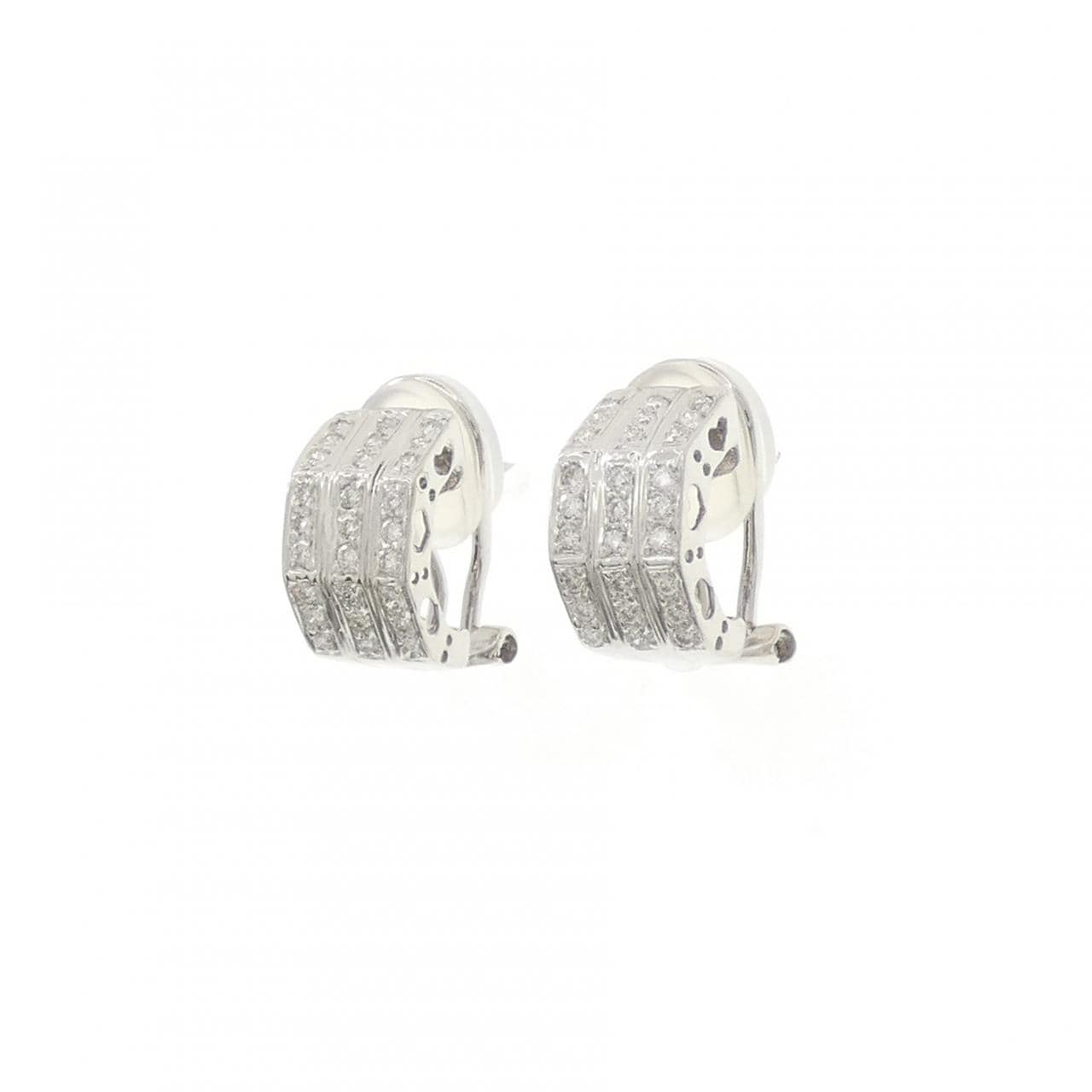 K18WG ダイヤモンド ピアス 0.40CT
