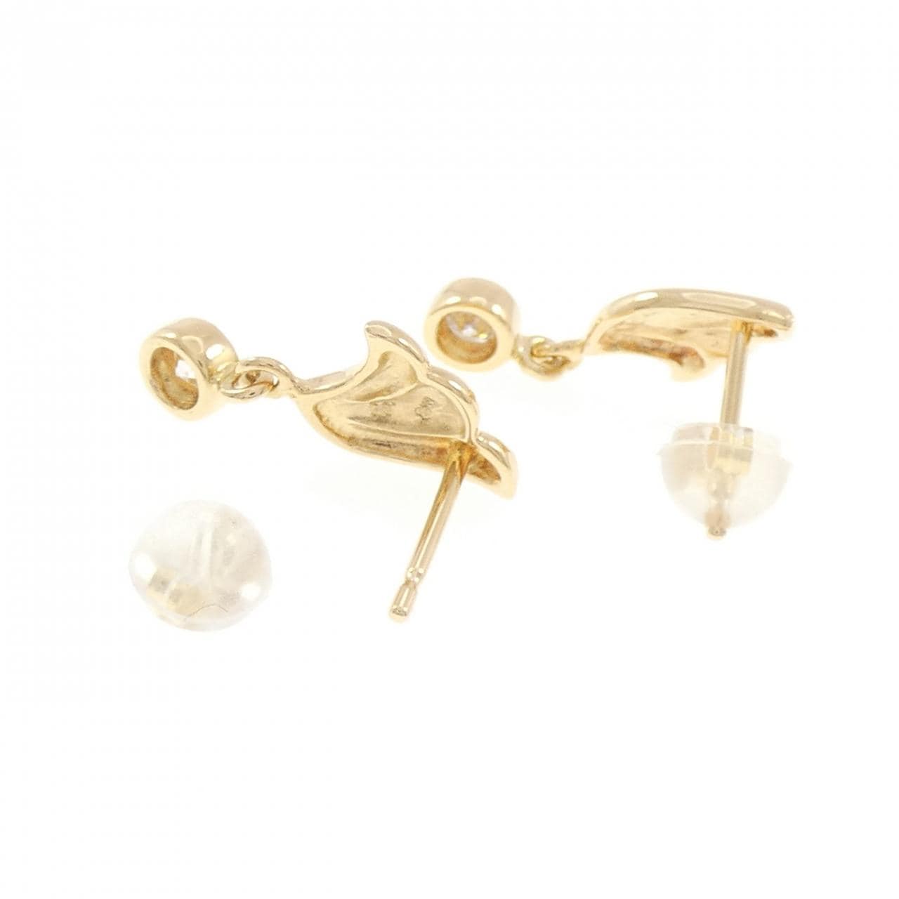 K18YG ダイヤモンド ピアス 0.18CT