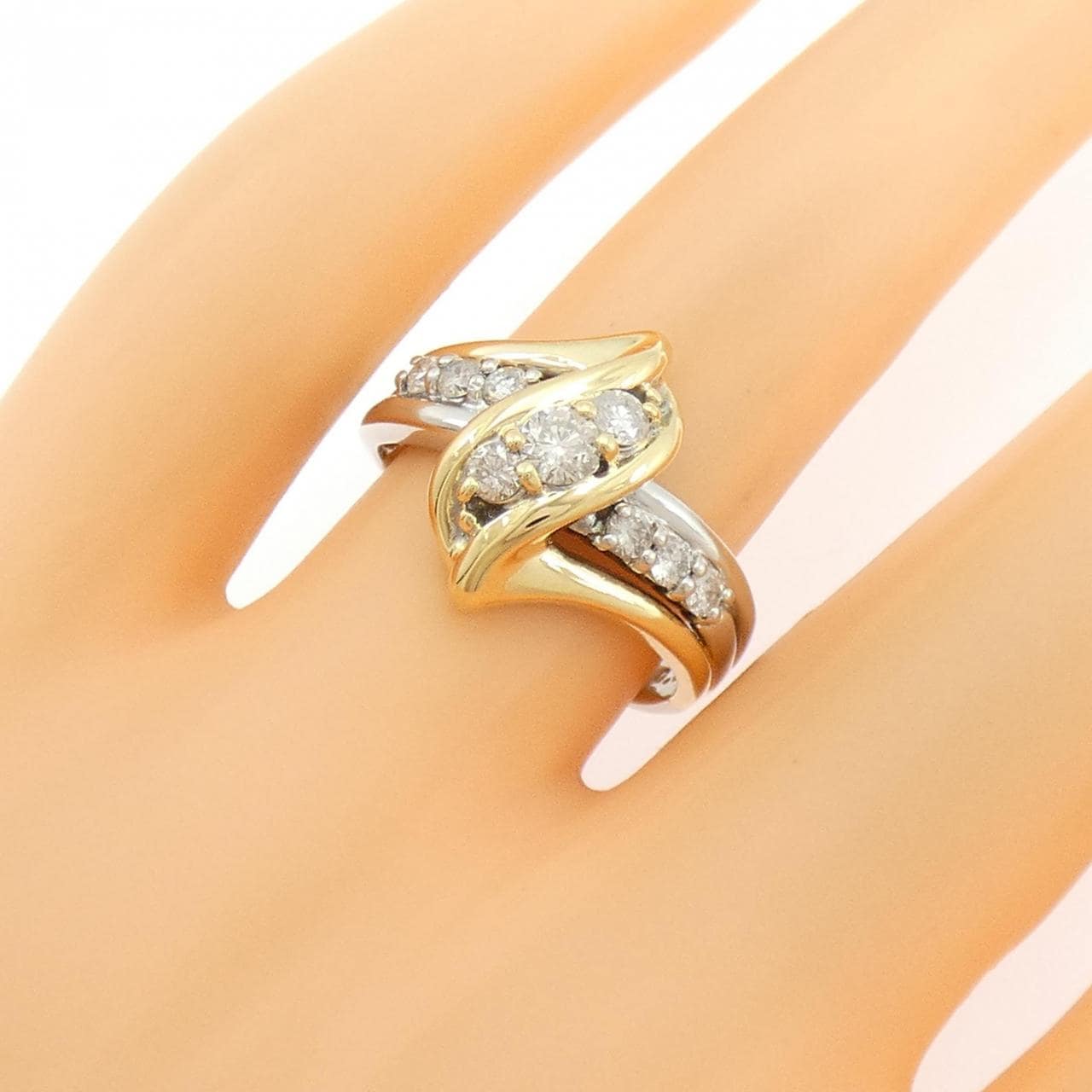 PT900/K18YG ダイヤモンド リング 0.50CT