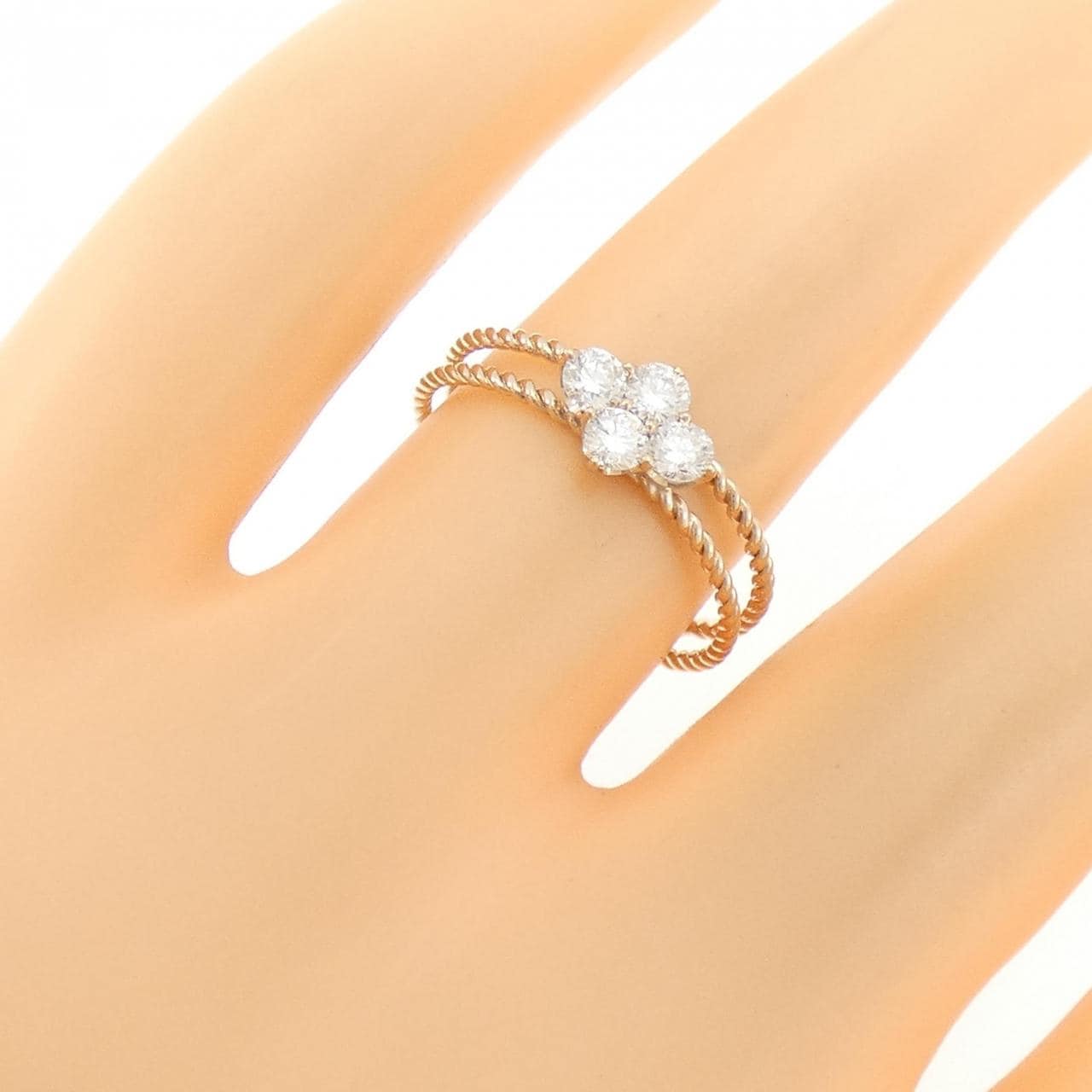 K18PG ダイヤモンド リング 0.30CT