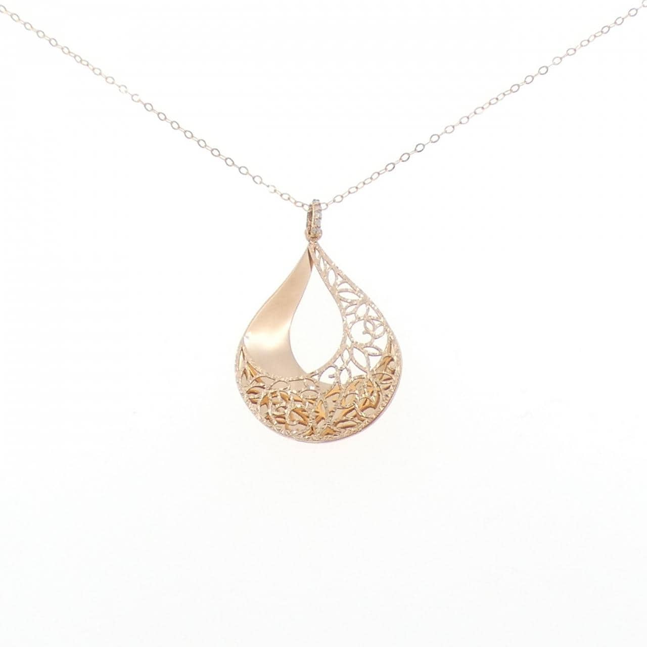 K18PG ダイヤモンド ネックレス 0.03CT
