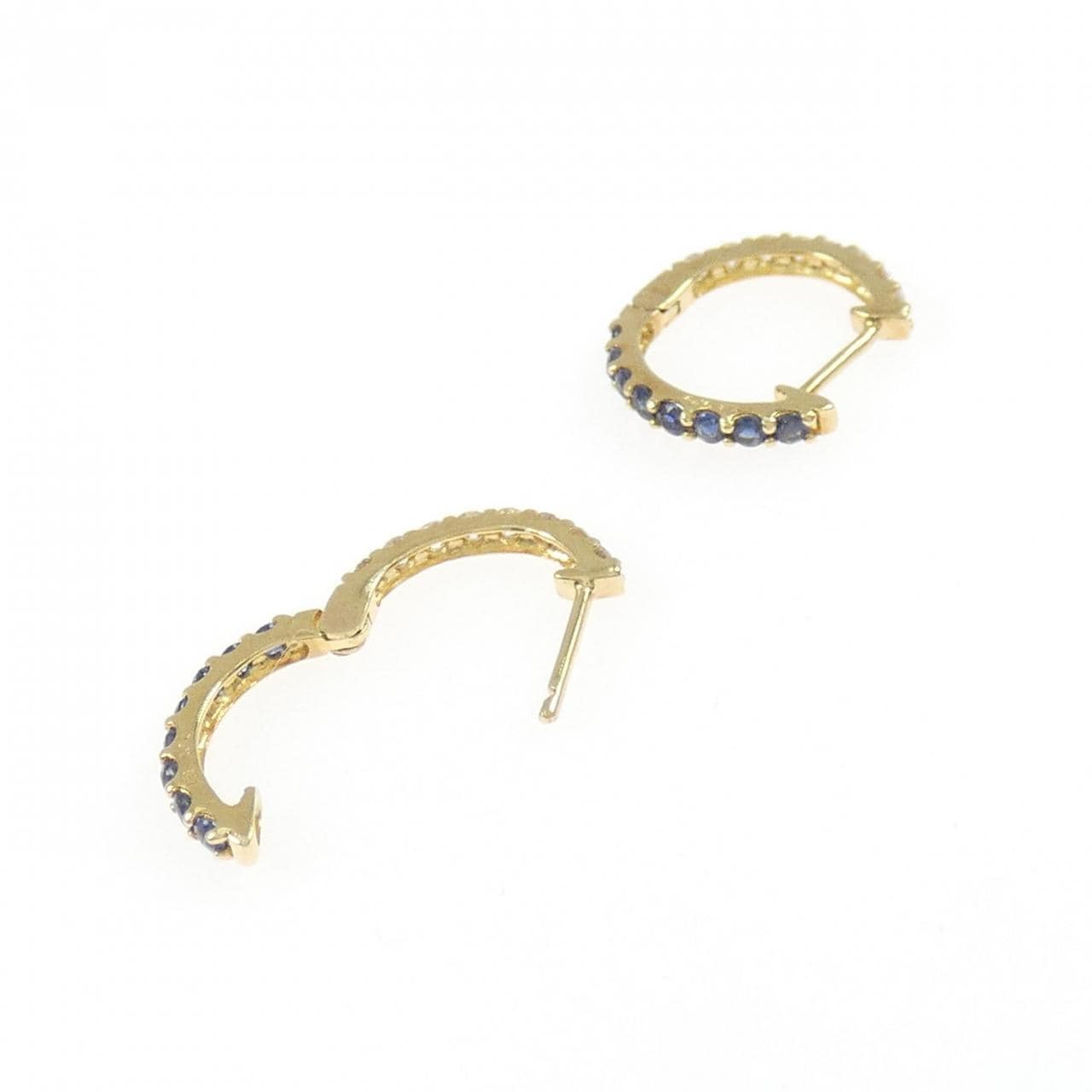 【新品】K18YG藍寶石耳環