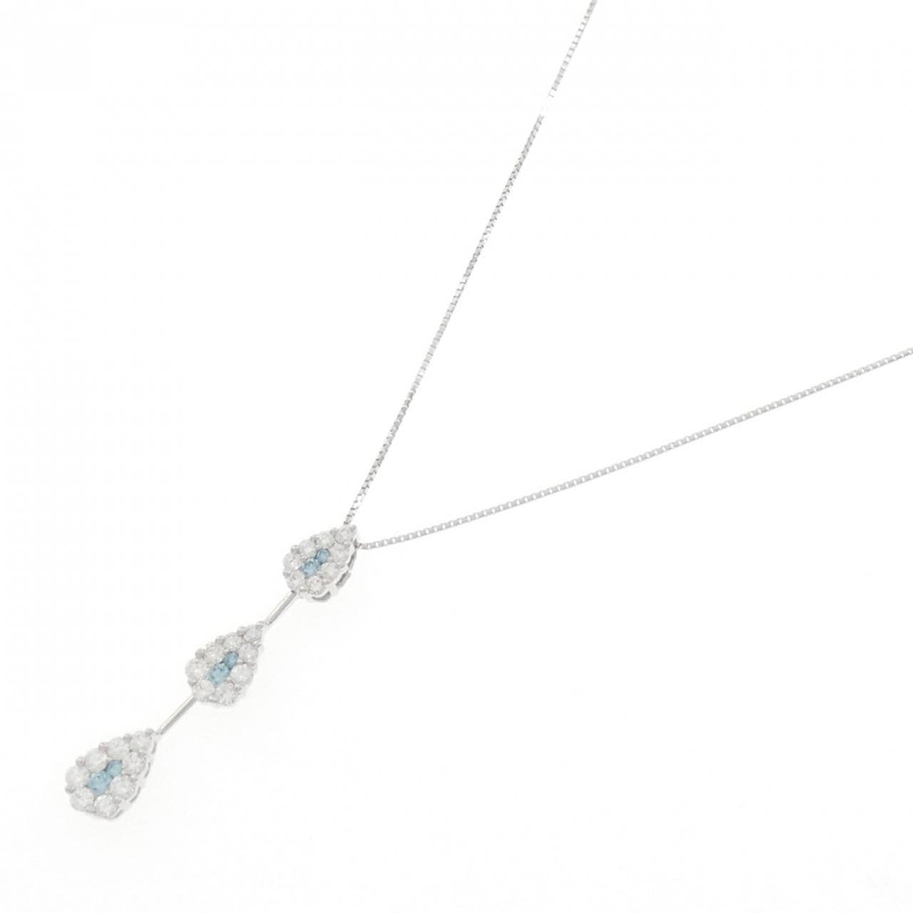 K18WG ダイヤモンド ネックレス 1.00CT