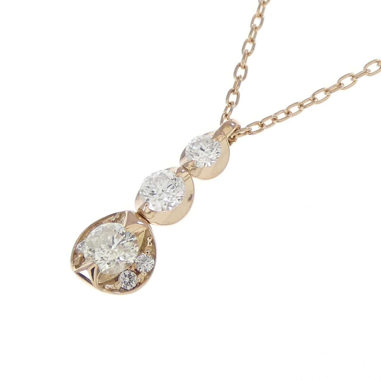 K18PG ダイヤモンド ネックレス 0.19CT