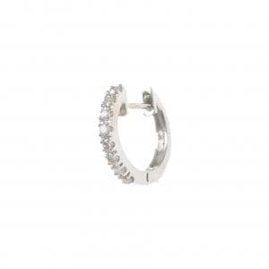 K18WG ダイヤモンド ピアス 0.10CT 片耳