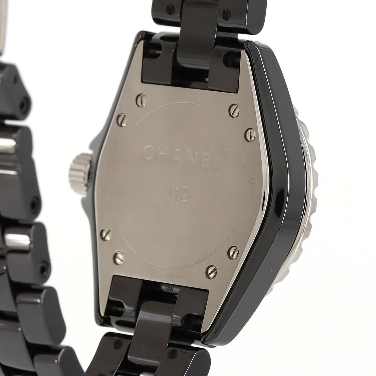 シャネル J12 33mmセラミック･12P H1625 セラミック クォーツ
