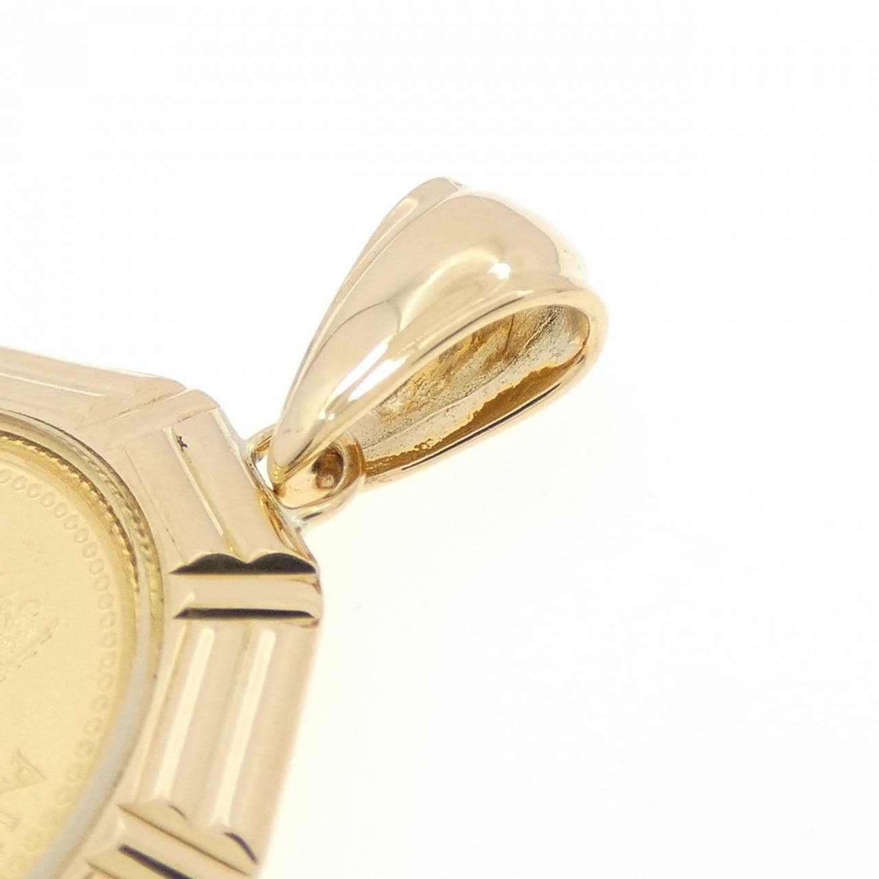 K18YG(枠) コイン ペンダント