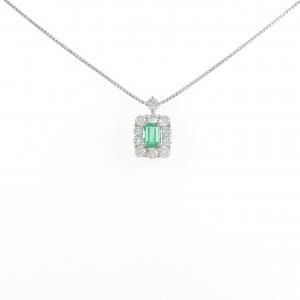 PT900/PT850 エメラルド ネックレス 0.19CT