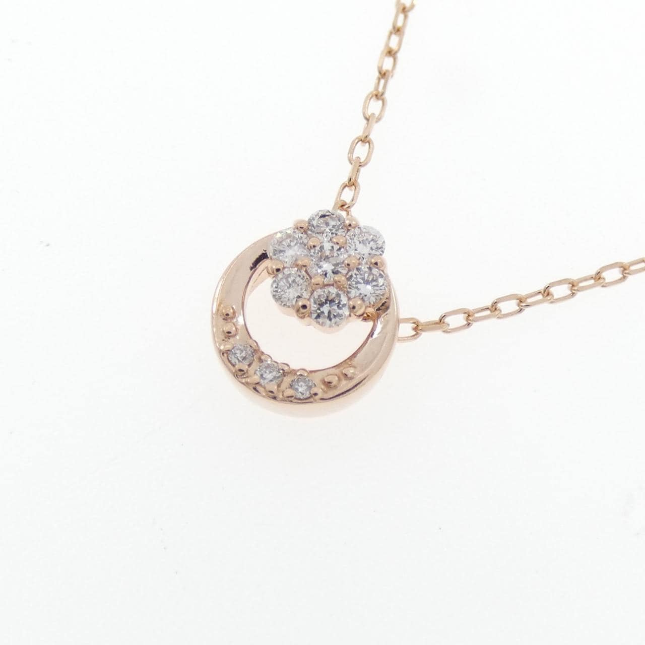 K10PG ダイヤモンド ネックレス 0.10CT