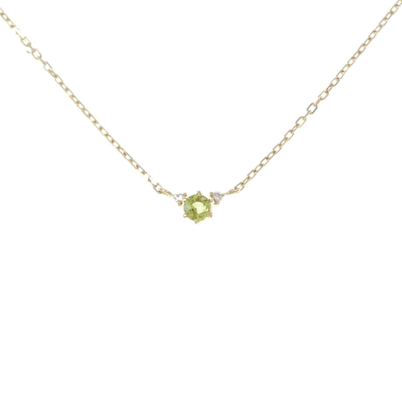 K18YG ペリドット ネックレス
