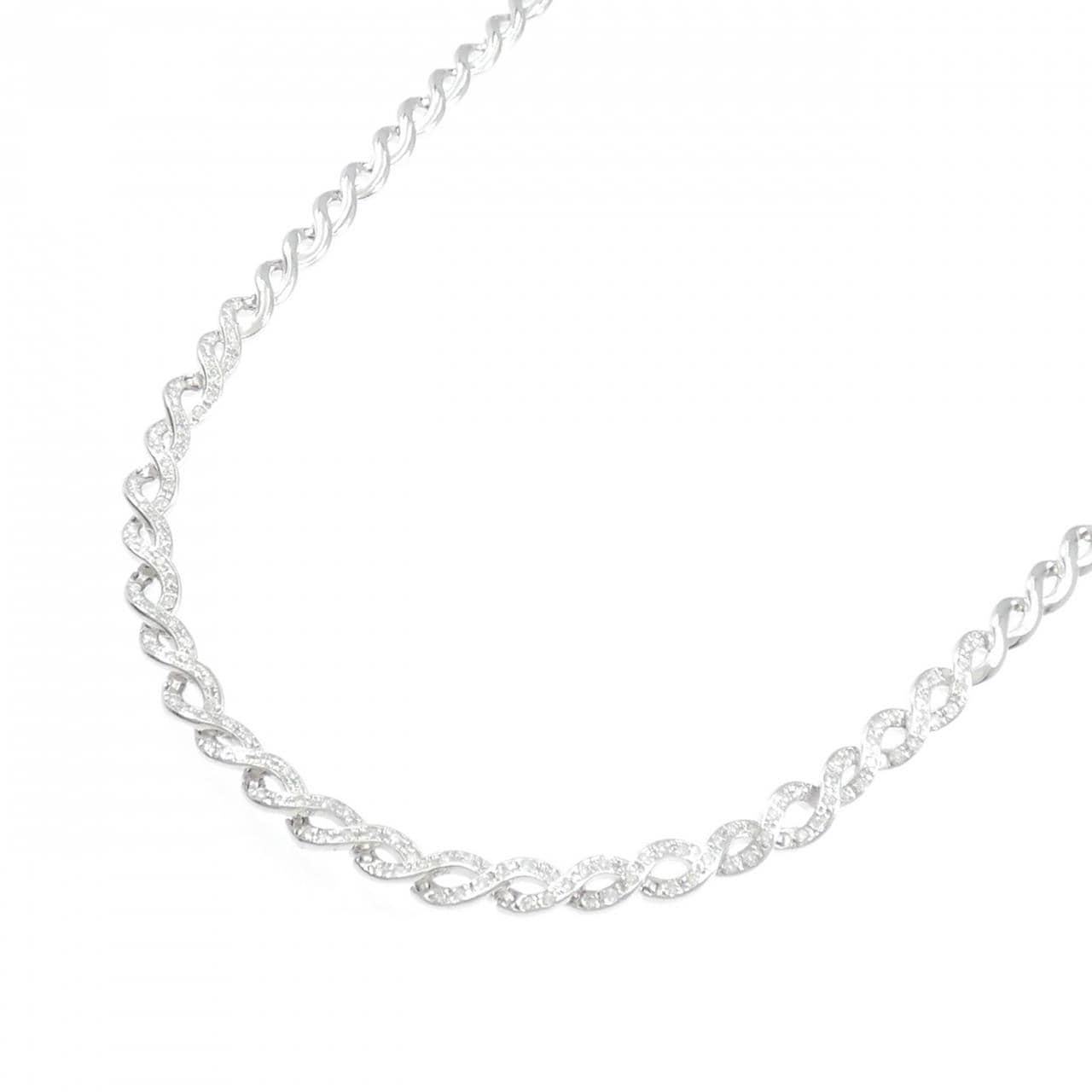 K18WG ダイヤモンド ネックレス 1.00CT