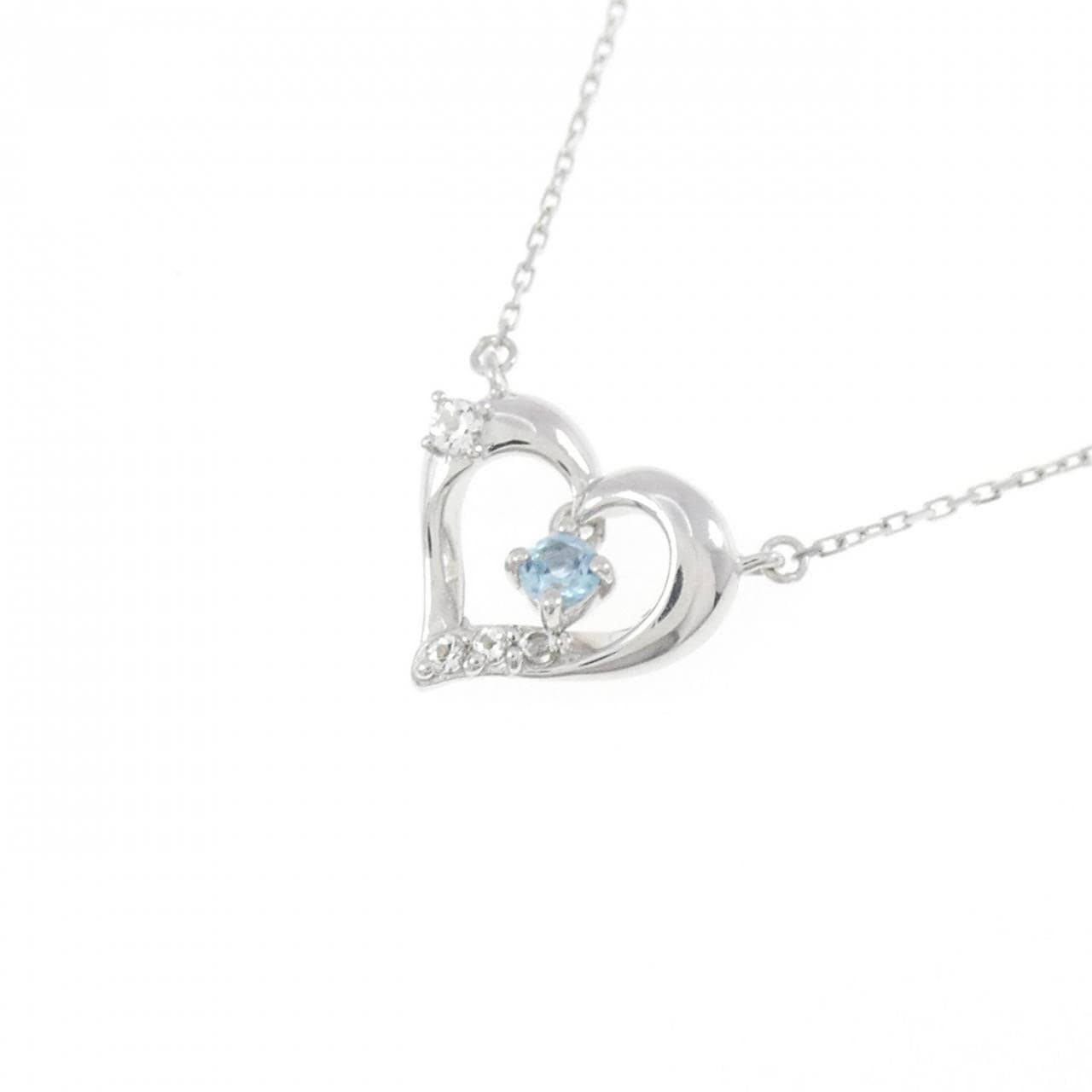 KUMIKYOKU Heart Blue Topaz Necklace