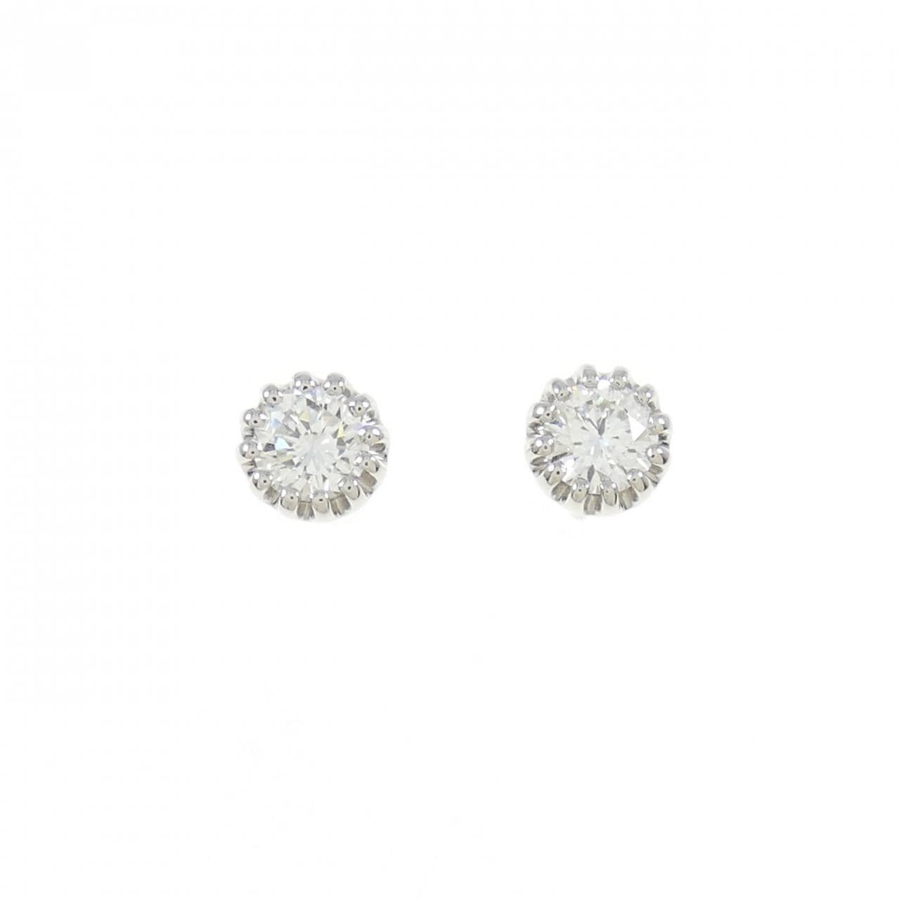 【リメイク】PT/ST ダイヤモンド ピアス 0.202CT 0.203CT F VVS2 VG-GOOD