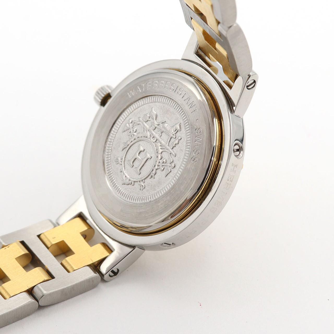 【ノーメンテナンス還元価格】エルメス クリッパー コンビ SSxGP クォーツ